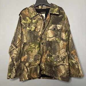 Liberty Realtree Hardwoods Long Sleeve Insulated Button Camo Jacket Mens L Reg